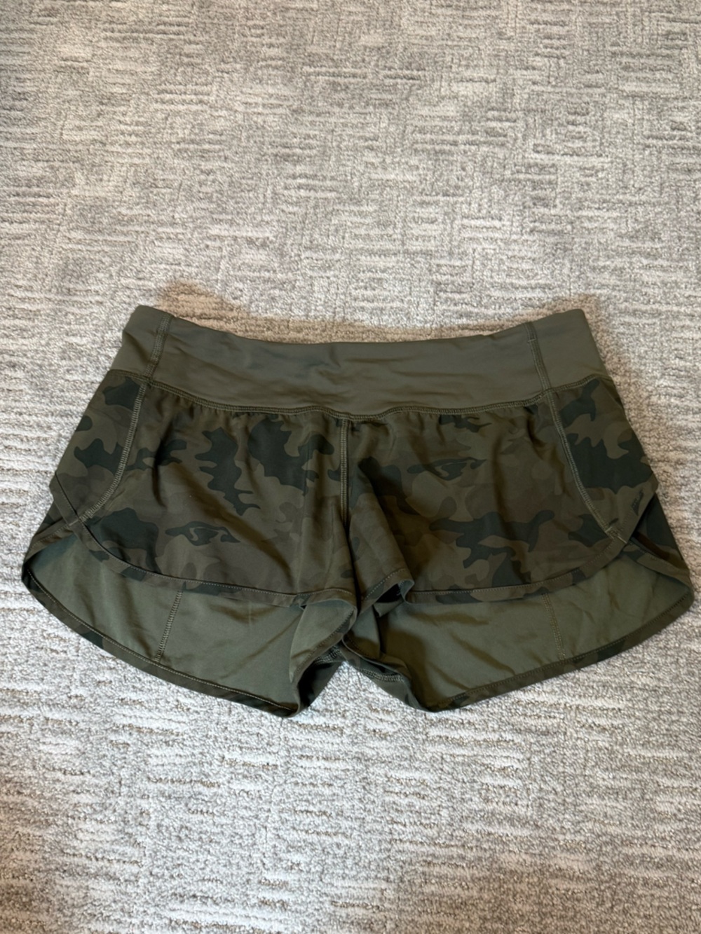 lululemon athletica Olive Camo Speed Shorts